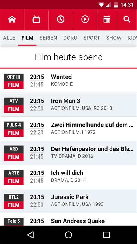 tv tipps heute|Fernsehprogramm für heute Abend ab 20:15 Uhr